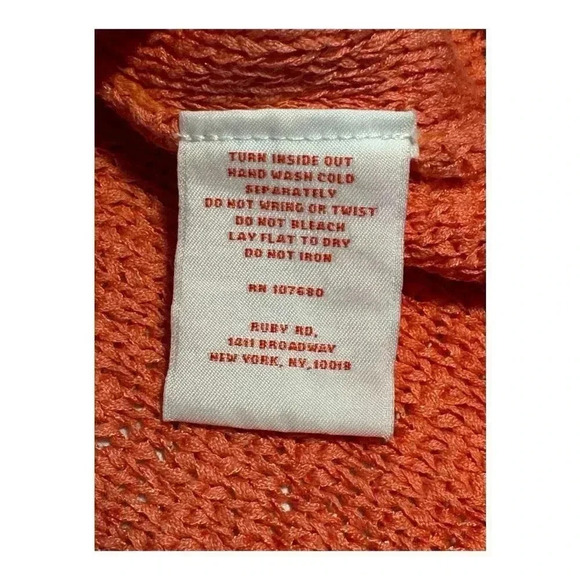 Ruby Rd Women's Large Beaded Tank Top Orange Scoop Neck Sleeveless - Picture 7 of 7